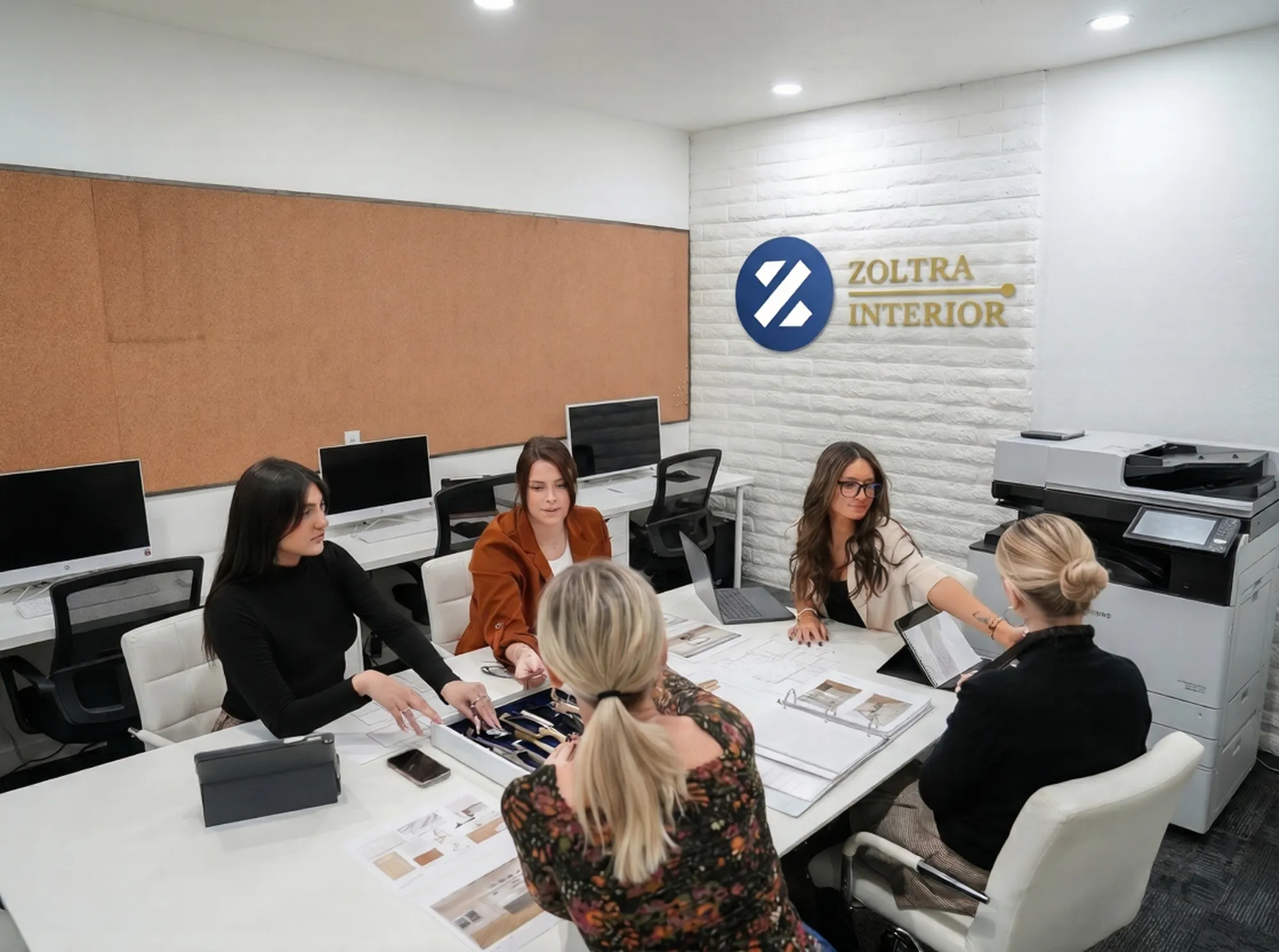 Zoltra Interior Decorations team at work on an MEP fit-out project in Dubai